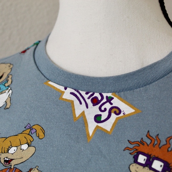 Blue Rugrats Graphic Cropped Box Tee - Picture 2 of 7